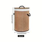 Paniers à linge de rangement en bambou