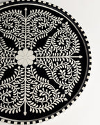 Plateau noir incrusté fait main