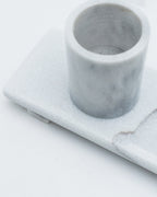 Ensemble de salle de bain en marbre blanc