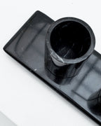 Plateau rectangulaire en marbre noir