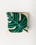 Coussin à motif de feuilles