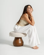 Pouf champignon beige