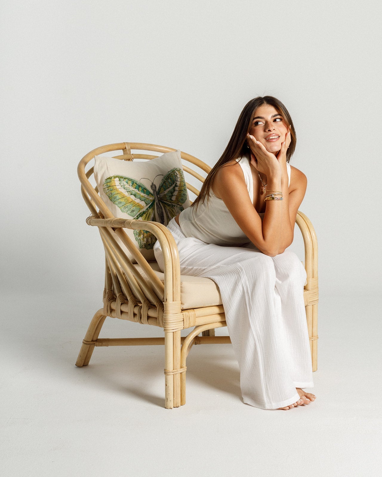 Vilaa Boho Chaise en bambou côtier