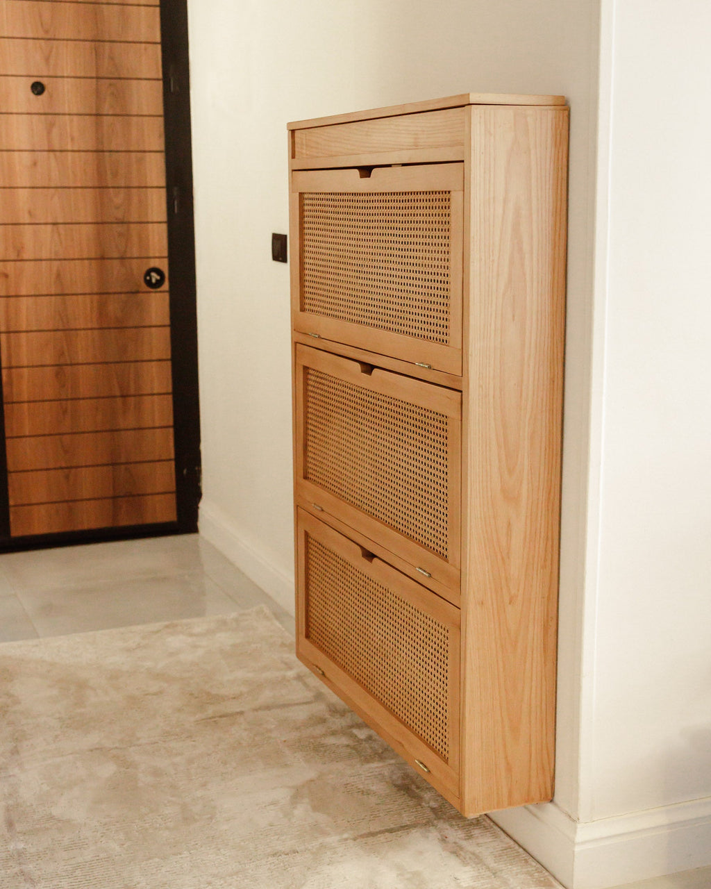 Rangement à chaussures en rotin Elance