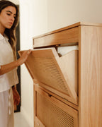 Rangement à chaussures en rotin Elance