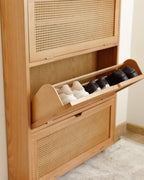 Rangement à chaussures en rotin Elance