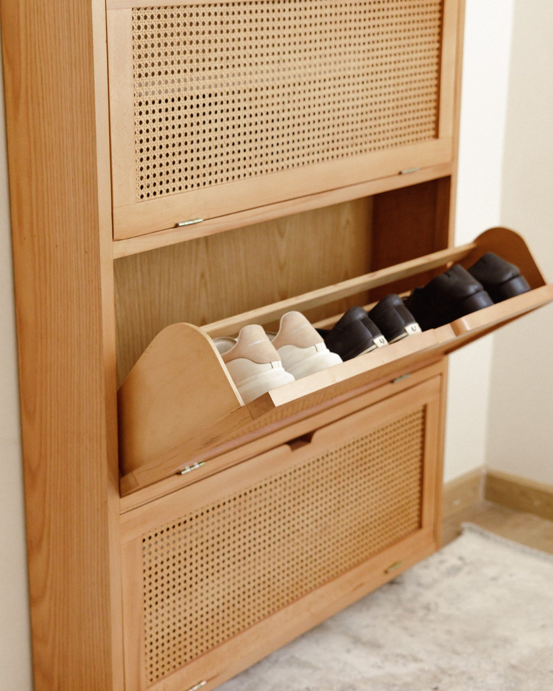 Rangement à chaussures en rotin Elance