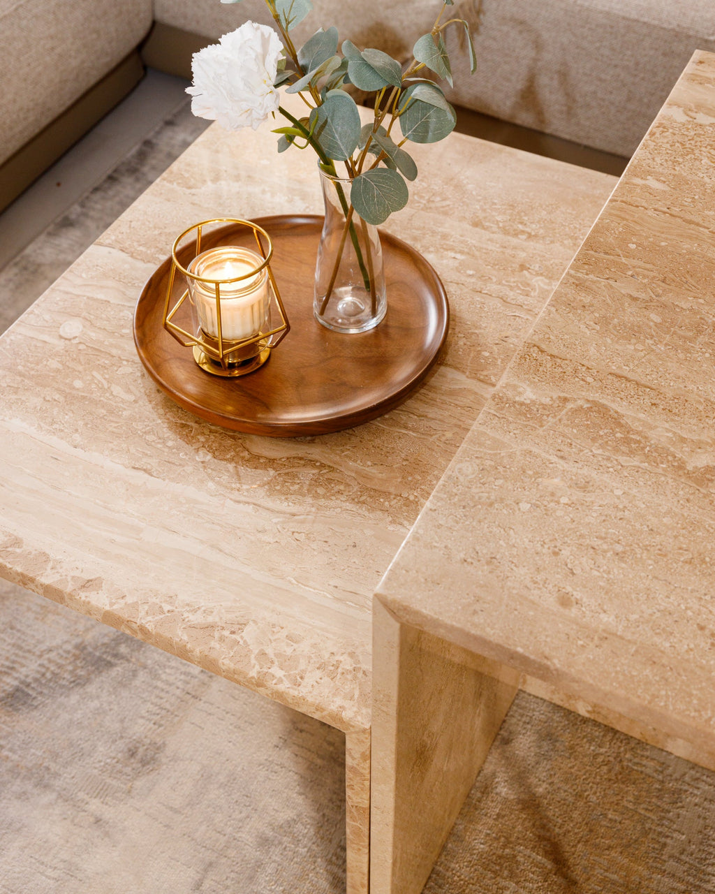 Table basse en marbre 2 pièces