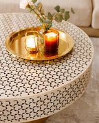 Table basse incrustée marocaine