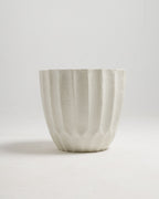 Pot en fibre à bande blanche