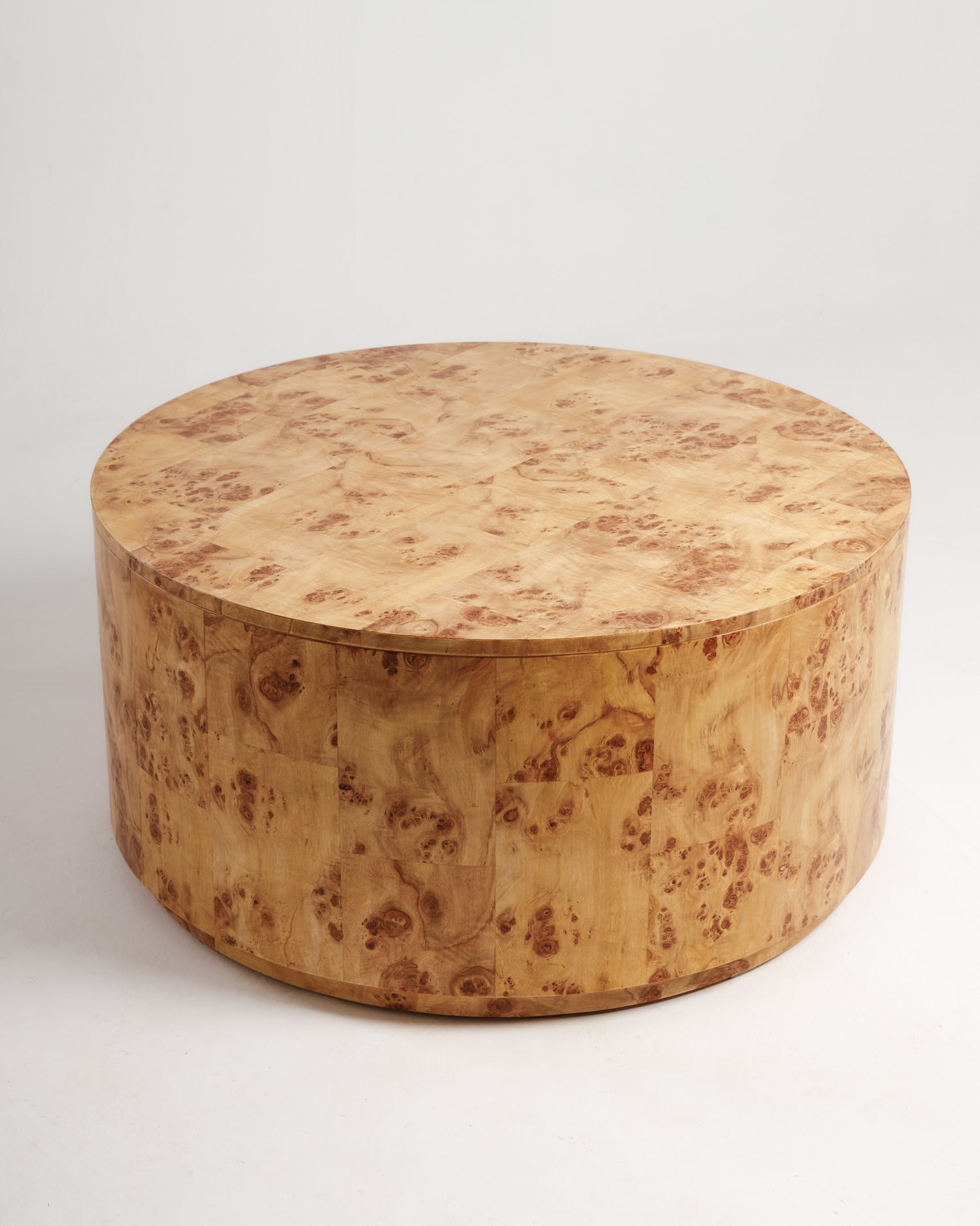 Table basse ronde en loupe