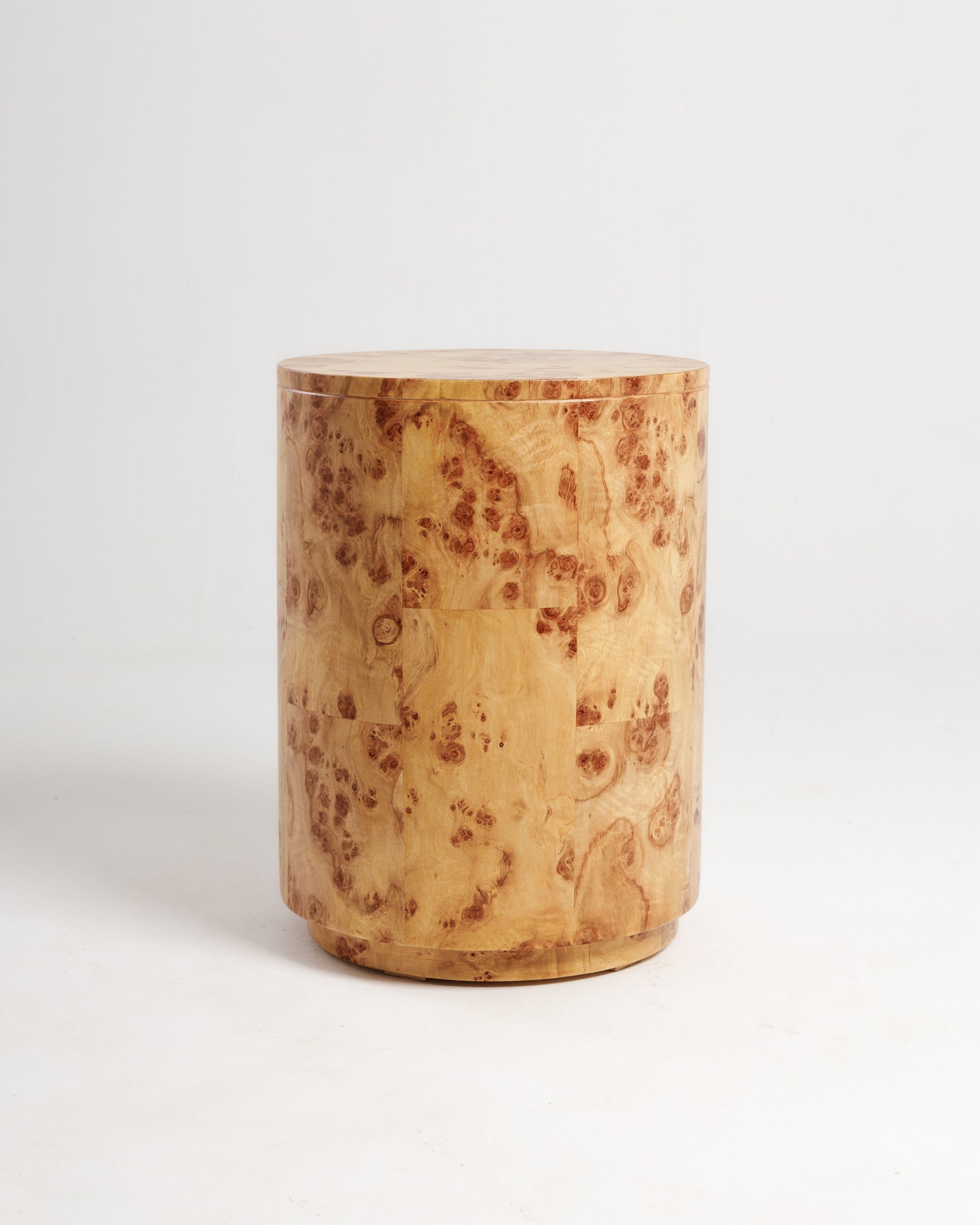 Table d'appoint ronde en loupe