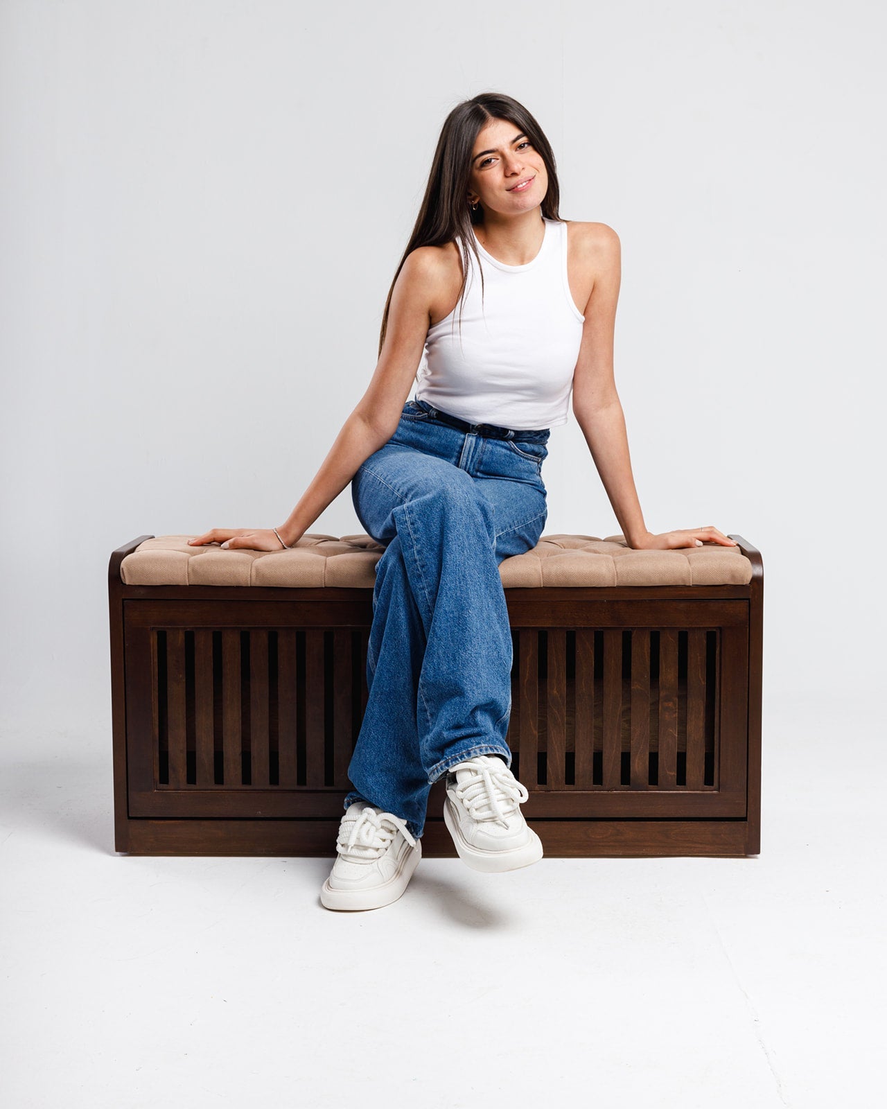 Banc de rangement à chaussures secret 