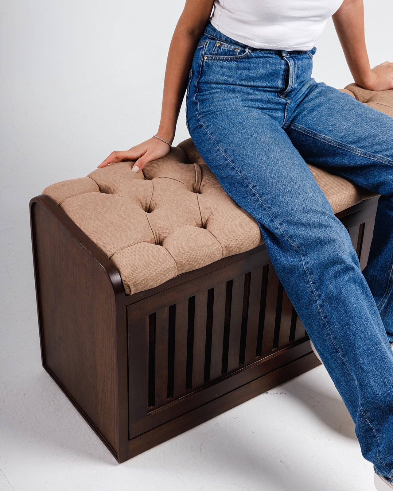 Banc de rangement à chaussures secret 