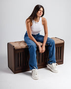 Banc de rangement à chaussures secret 