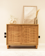 Rangement à chaussures coulissant en chêne