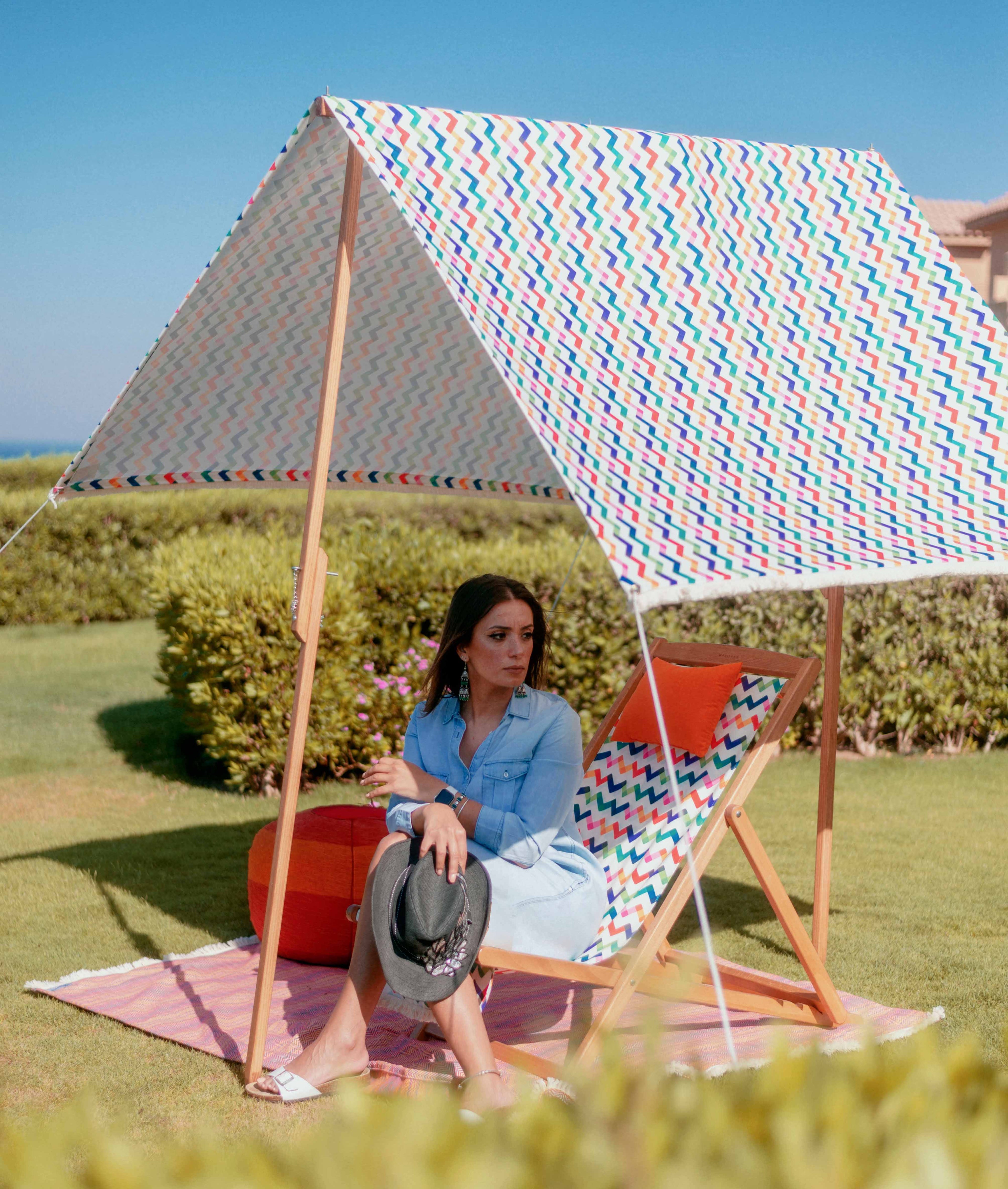 Tente de plage joyeuse