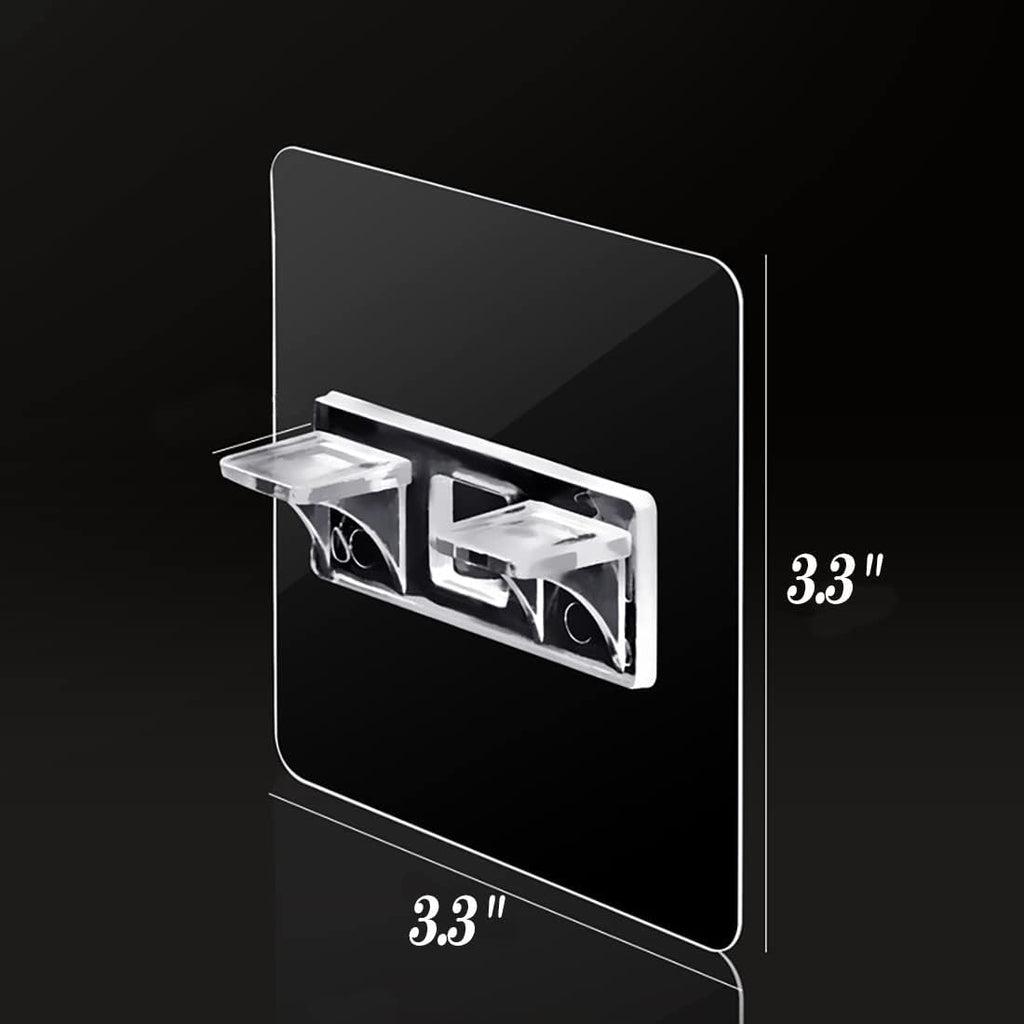 Supports d'étagère - 4 clips adhésifs pour étagères