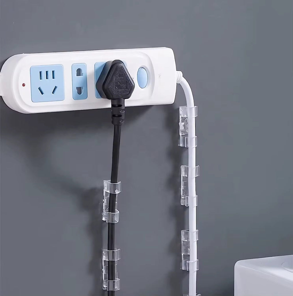 16 clips de gestion de câbles auto-adhésifs