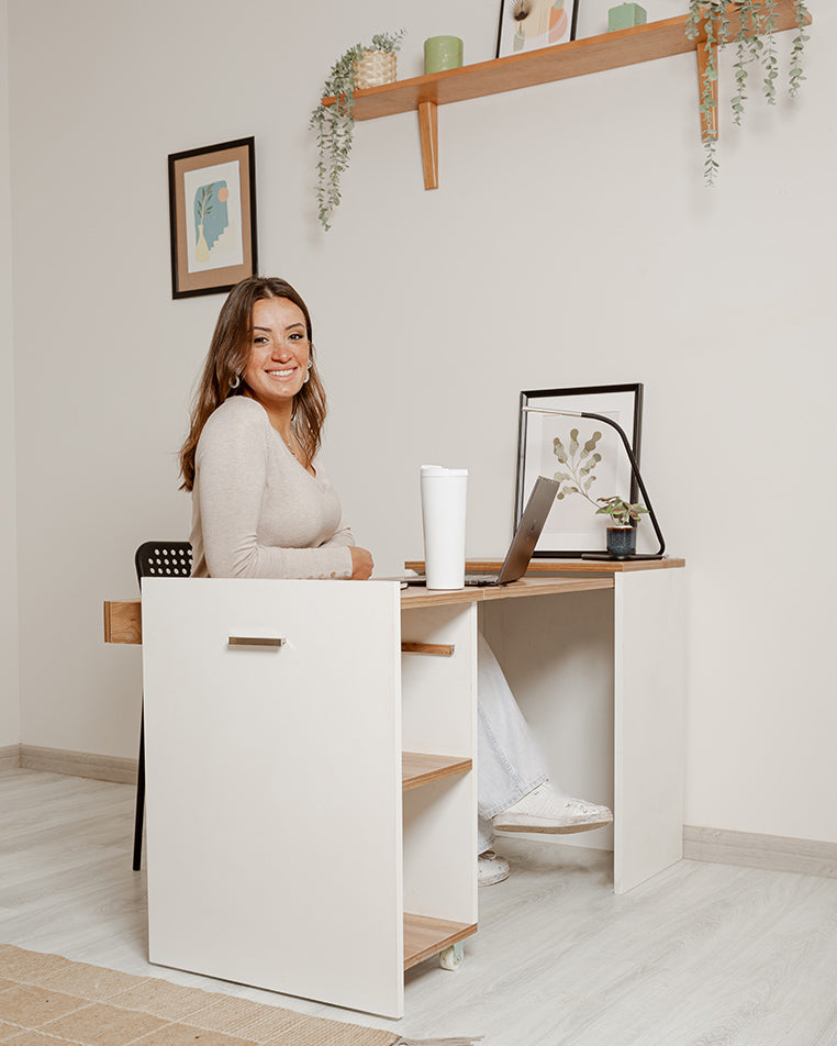 Bureau pliable ovale