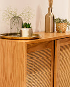 Rangement à chaussures coulissant en rotin