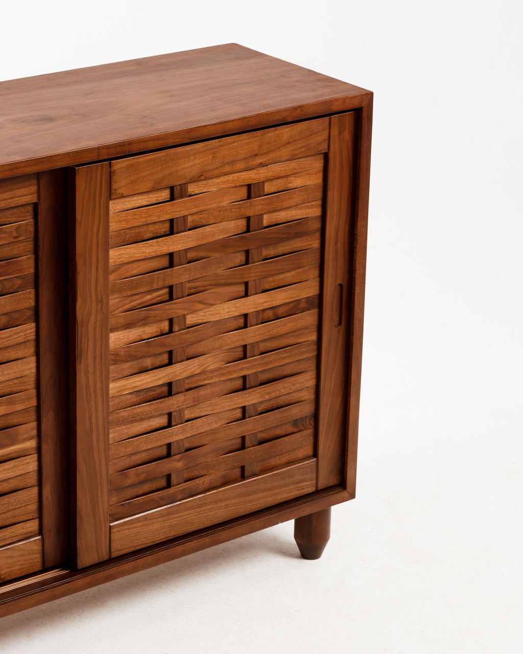 Rangement à chaussures coulissant en noyer